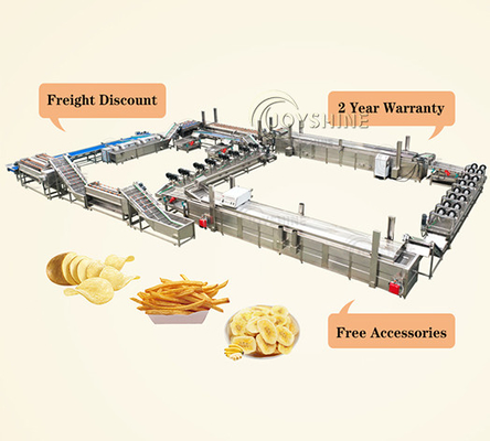 Automatic Potato Chips Production Line for 2 KG Frozen French Fries in Snack Food Industry