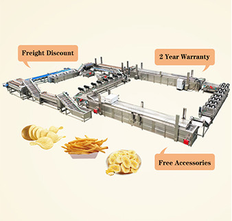 Automatic Potato Chips Production Line for 2 KG Frozen French Fries in Snack Food Industry