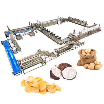 100KW Frozen Potato Chips Production Line for Water-based Chips Processing Plant