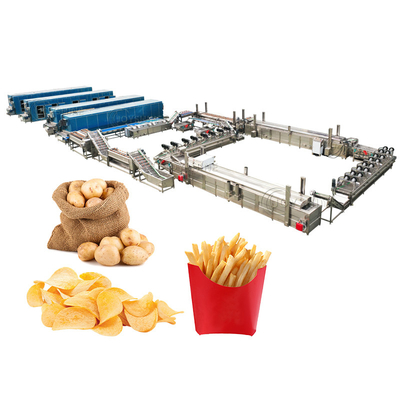 100KW Frozen Potato Chips Production Line for Water-based Chips Processing Plant
