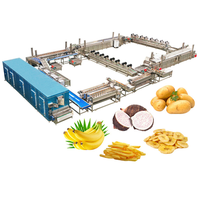 100KW Frozen Potato Chips Production Line for Water-based Chips Processing Plant
