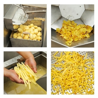Fully Automatic Fried Potato Flakes Chips Making Machine for 2 KG Frozen Fries Making