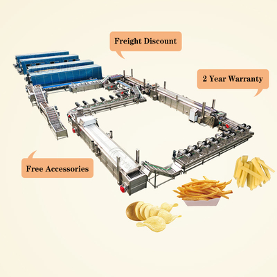 200kg/Hour Potato Chip Fries Production Line Machine for Bakery and Food Beverage Line