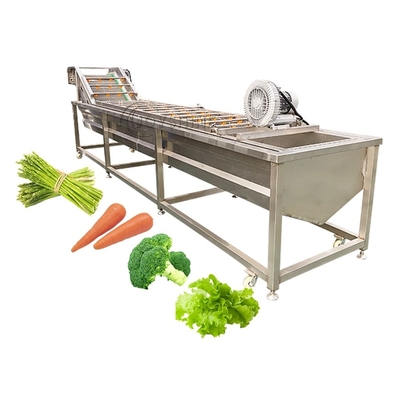 Multi-functional Bubble Vegetable Cleaning Machine for Industry Capacity 2000kg/h 9.4kw