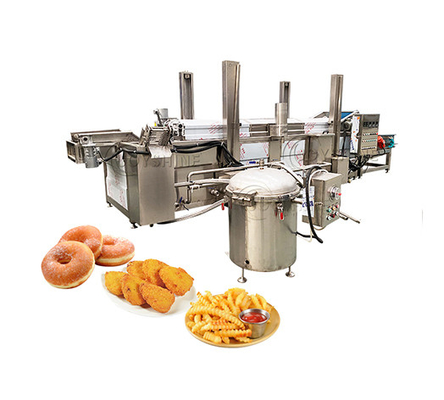 Automatic Discharge Continuous Frying Machine for Potato Chips Kurkure Pellets and Snacks