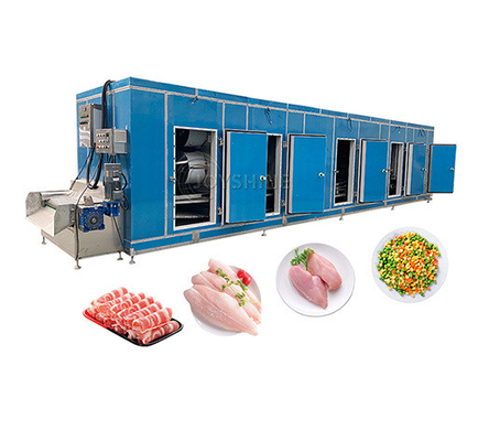 Customizable IQF Tunnel Freezer For Frozen Fries Production  1000kg/H