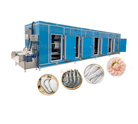 Customizable IQF Tunnel Freezer For Frozen Fries Production  1000kg/H