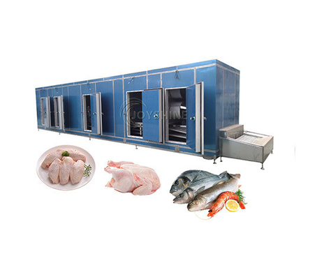 Customizable IQF Tunnel Freezer For Frozen Fries Production  1000kg/H