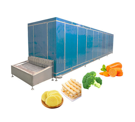 Customizable IQF Tunnel Freezer For Frozen Fries Production  1000kg/H
