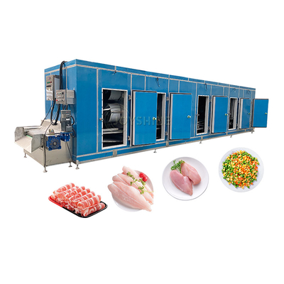 Tunnel IQF Fast Freezing Cryogenic Blast Freezer Machine With Freezing Time