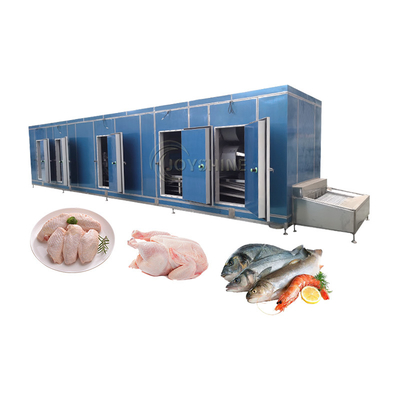 Tunnel IQF Fast Freezing Cryogenic Blast Freezer Machine With Freezing Time
